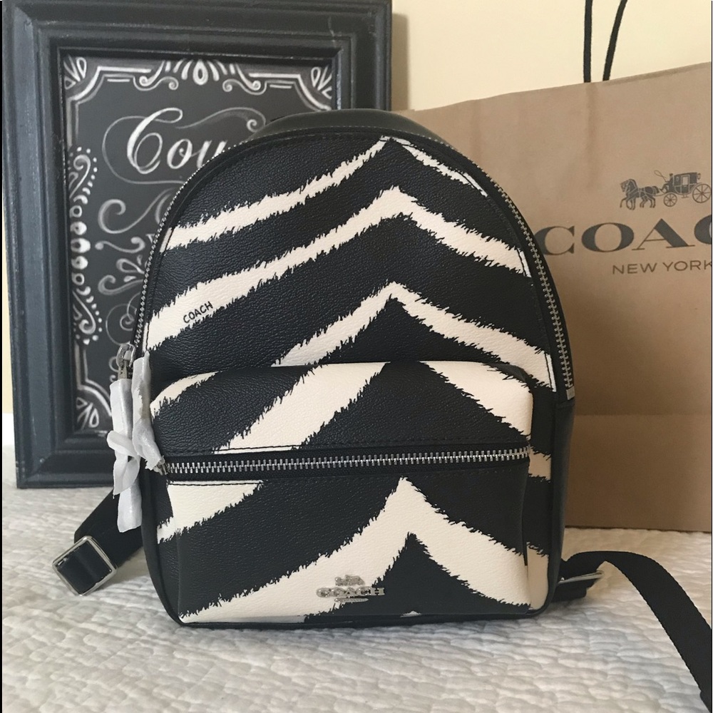 Coach Zebra Mini Charlie Backpack